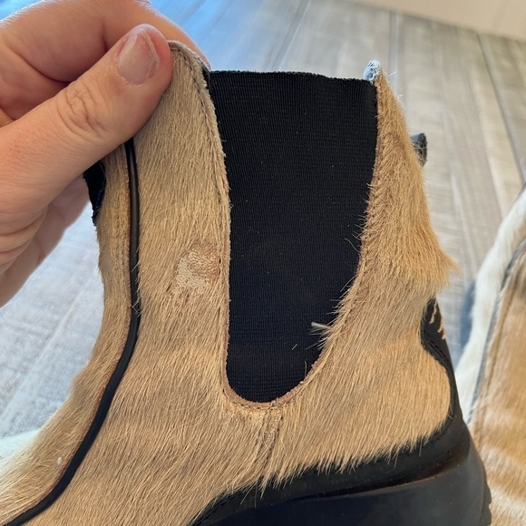 TECNICA Women’s Italian White Calf fur Ankle boot size 7 Winter Boot Waterproof - Picture 11 of 14